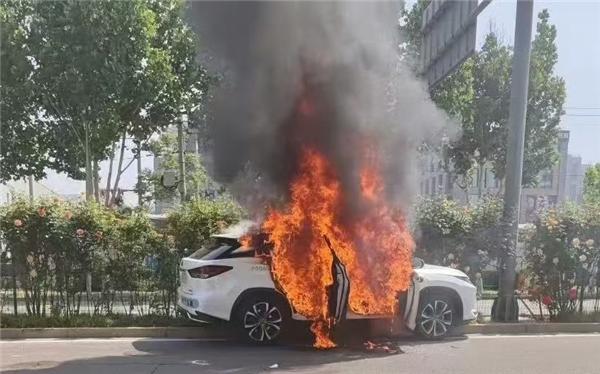 小马智行无人驾驶车辆意外起火，绿化带遭撞击